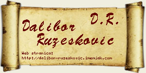 Dalibor Ružesković vizit kartica